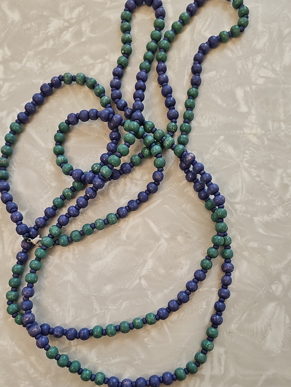Handcrafted Blue and Green Beaded Necklace - Women Jewelry